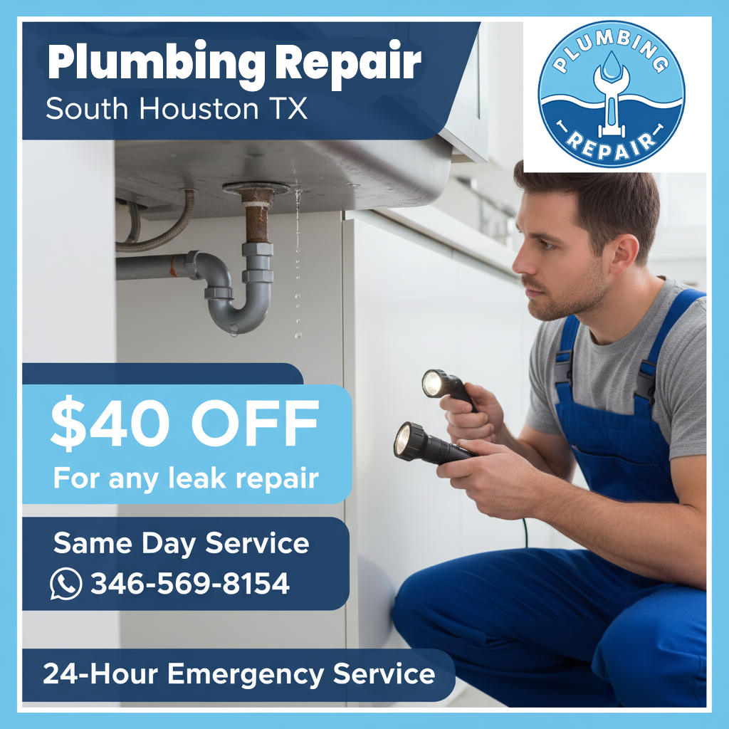Plumbing repair coupon South Houston TX — discount on plumbing services